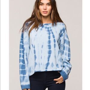 Velvet Heart ZUMA Blue Tie Dye Crew Neck Sweater